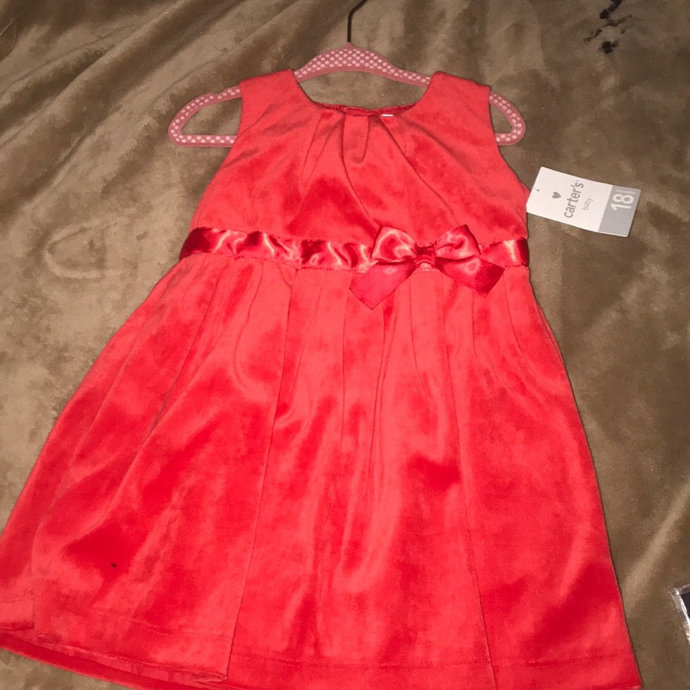 Red velvet dress